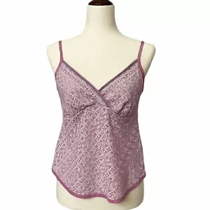 Canotta Johnny Was BIYA taglia S rosa seta spaghetti strap ricamata baby doll - Foto 1 di 11