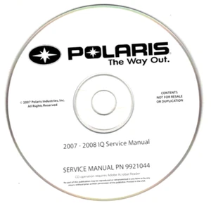 Genuine Polaris Owner's Service/Repair Manual On CD 2007-2008 IQ 600/700/800 - Picture 1 of 1