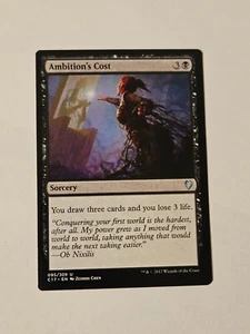 Ambition's Cost Commander 2017 Uncommon Magic MTG WOTC M9045 - Foto 1 di 3