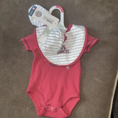 Arizona Diamondbacks Baby One Piece Outfit /hat/bootie Set NWT Size NB - Image 1 of 4