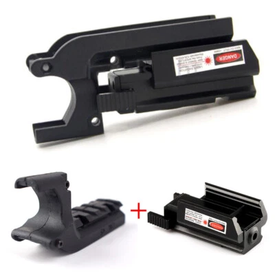 Red Dot Laser Pistol Sight w/ 20mm Under Rail Mount Adapter For 1911 M1911 Set - Image 1 of 4