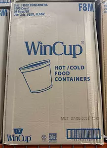 Wincup Foam Food Container, 8oz Hot or Cold Containers, 1000 Total Conatiners - Picture 1 of 2
