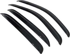 2008-2013 Silverado Sierra Crew Cab Tape-On Window Visors Rain Guards 4PC Smoke - Picture 1 of 7
