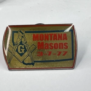 Montana Mason 1977 Shriner masónico masónico de colección prendedor solapa sombrero prendedor #12 - Imagen 1 de 3