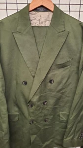 NEU BANANA REPUBLIC grüner 2-teiliger Anzug Emmetex Tailored Slim Fit 46R 34/30 - Bild 1 von 7