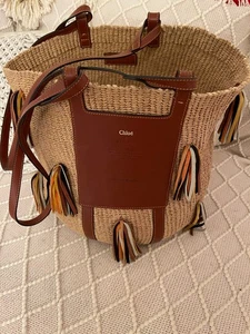 Original Chloé Korb Tasche  mit Leder Fransen  - Bild 1 von 14