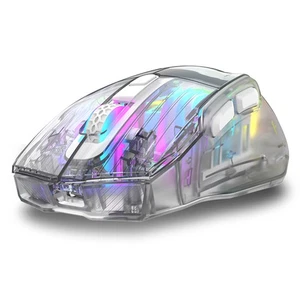 White Wireless 2.4G BT5.0 Wired Tri-Mode Rechargeable Gaming Mouse 3600DPI Ad AS - Picture 1 of 14