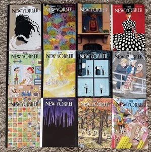 The NEW YORKER Magazine 2019 Bundle x 12 Fiction Satire Iconic Cover Artworks  - Picture 1 of 14