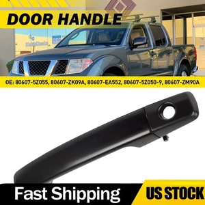 Exterior Door Handle For 2005-2008 Nissan Frontier Smooth Black Front Left Side - Picture 1 of 9