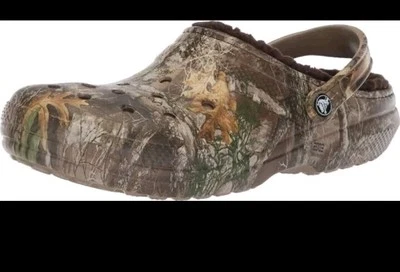 Crocs Classic Lined Realtree Edge Camo Clog Size: Mens 7 / Womens 9 (205377-280) - Image 1 of 4