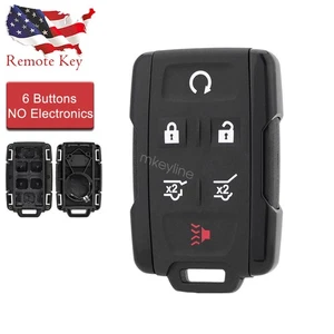 For 2015 2016 2017 2018 2019 2020 GMC Yukon Remote Key Fob Case Shell 6 Buttons - Picture 1 of 6