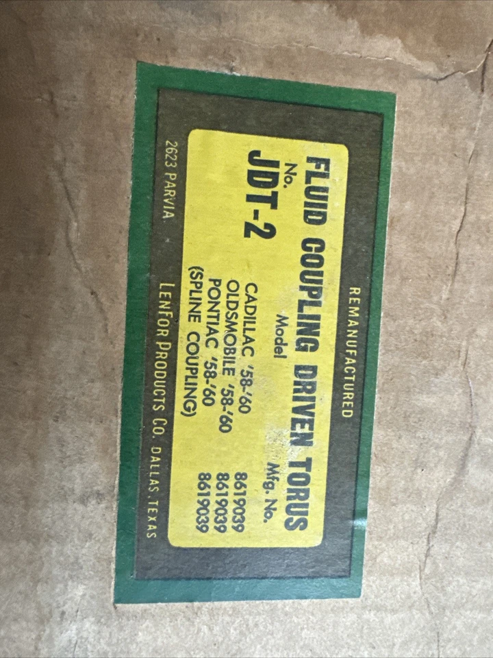Acoplamiento fluido accionado Torus JDT-2 modelo Cadillac 1958-60, Pontiac 58-60  Foto 1 de 4