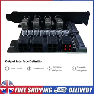 Free PCI Bit Expansion Power Expansion Card with SATA Cable Power Control Switch - Afbeelding 1 van 12
