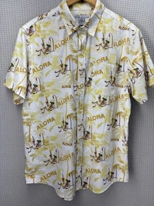Savage Tacticians Guns And Palm Leaves Skull Hawaiian Aloha Camicia Uomo Taglia Large - Foto 1 di 7
