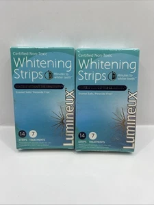 Tiras blanqueadoras de dientes Lumineux 7 tratamientos esmalte seguro 2pk x 14 tiras 10/25 - Imagen 1 de 3