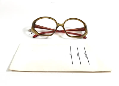 Vintage Christian Dior Eyeglasses Frames 2047 80 Clear Red Yellow 51-16-127 - Image 1 of 4