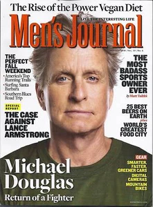 Michael Douglas Men's Journal Magazine Vegan Diet Lance Armstrong Darrelle Revis - Picture 1 of 6