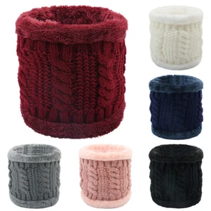 Winter Warm Strick Halswärmer Kreis Halstuch Thermo Fleece Schlauchschal Schal - Bild 1 von 24