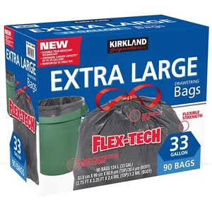Kirkland Signature Flex-tech 33 Gallon Trash Bag, 90count, 1count - Picture 1 of 5