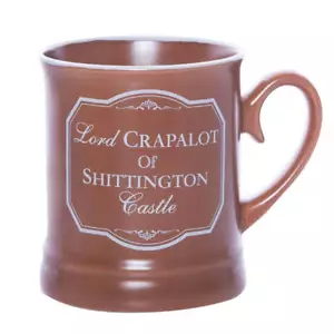 Lord Crapalot of Shittington Castle Victoriana Mug Classic Brown Stylish Detail - Foto 1 di 3