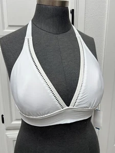 Top de natación de bikini Bleu Rod Beattie cuerdas halter blanco talla 14 precio de venta sugerido por el fabricante 69 USD - Imagen 1 de 8