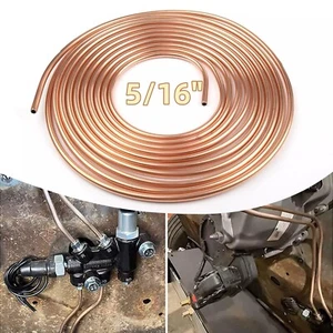 5/16" Copper Nickel 25 ft Roll Coil Brake Fuel and Trans Line/Tubing - Picture 1 of 10