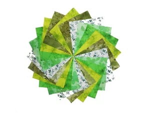 40 5 inch Quilting Fabric SHADES OF GREEN"GREENDAY"!!5 colors-8 each - Picture 1 of 1