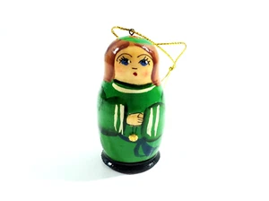 Miniature Russian Hand Painted Mini Matryoshka Angel Doll Christmas Ornament - Picture 1 of 5