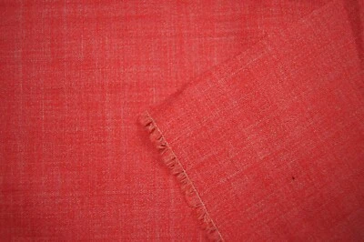 2+ Yard Red Lightly Dyed Cotton Blend Fabric Piece 78" X 44" - Image 1 of 2