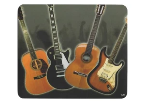 NUEVO Multi Guitarra Temática Música Computadora Mouse Almohadilla Gruesa Base de Goma Envío Gratuito - Imagen 1 de 2