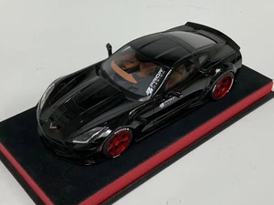 1/18 GT Spirit Chevrolet Corvette C7 Prior Design Black GT249 Custom wheels AB66 - Picture 1 of 6