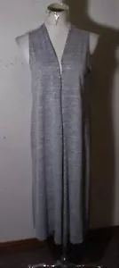 LuLaROE Gray Full Length Sleeveless Vest Size S - Picture 1 of 6
