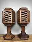 Chinese Antique Vintage Rosewood Nicely Carved Palace Lantern Statue Home Decor