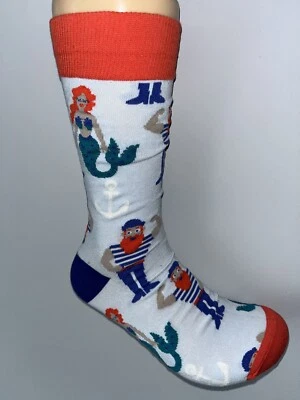 SOCK IT TO ME AZUL MARINERO SIRENA OCÉANO TRIPULACIÓN LONGITUD NOVEDAD CALCETINES TRUCOS BICICLETA Foto 1 de 2