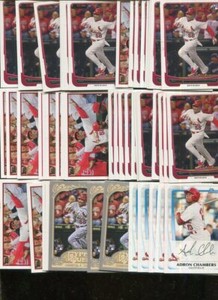 ADRON CHAMBERS BULK LOT OF 50 BASEBALL CARDS CARDINALS PENSACOLA FLORIDA