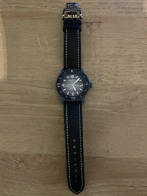 SWATCH X BLANCPAIN BIOCERAMIC X SCUBA FIFTY FATHOMS ATLANTIC OCEAN -CUSTOM STRAP - Image 1 of 4
