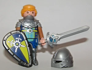 Playmobil Medieval Knight Arwin Prince w/ silver sword & sword Shield - C46 - Picture 1 of 3