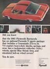 Print Ad 1965 Plymouth Barracuda Cuda Formula S Sports Package Commando 273ci V8