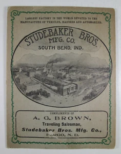 Studebaker Bros. Mfg. Co. Adv. Estuche con aguja - vagones vagones automóviles - Imagen 1 de 4
