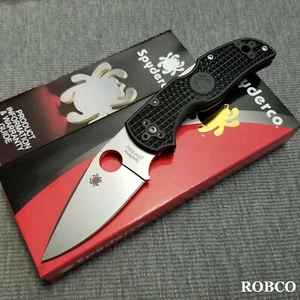 Spyderco Native 5 Ligero S30V Hoja Lisa Satinada Negro Manijas FRN C41PBK5 - Imagen 1 de 5