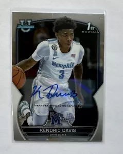 KENDRIC DAVIS Memphis 2022-23 Bowman Chrome University AUTO - Picture 1 of 2