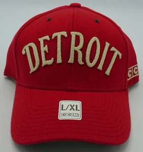 NHL Detroit Red Wings CCM Adult Flex Fit Structured Cap Hat Beanie NEW! - Picture 1 of 4