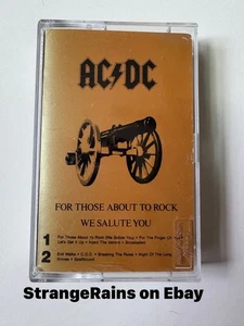 AC/DC - For Those About to Rock We Salute You - 1981 Cassette Tape  PLAY TESTED - Picture 1 of 6