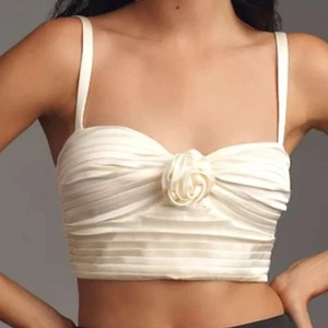 Bustier rosetta plissettata AVORIO XL nuovo con etichetta - Foto 1 di 11