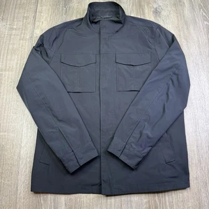Theory 'Yost N Fuel' Canvas Jacket Black Ink Minimalist Utility Pockets Mens XL - Picture 1 of 10