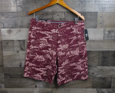 Pantalones Cortos Under Armour Para Hombre 32 Granate UA Golf Estampados Cortos Rendimiento Elastizados Foto 1 de 4