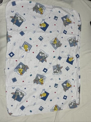Manta Baby Looney Tunes Vintage Bichos Piolín Pájaro Algodón Franela Recepción 1999 Foto 1 de 4