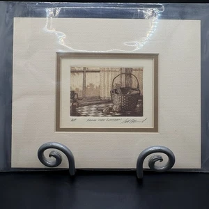 Scott Fitzgerald Vintage Aquatinta Radierung "From the Garden" signiert Artist Proof - Bild 1 von 9