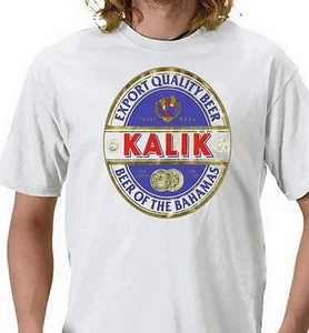 Camiseta Kalik Beer. Gris, caqui, blanco, amarillo. Talla: S -XXL. 100 % algodón fresco - Imagen 1 de 7