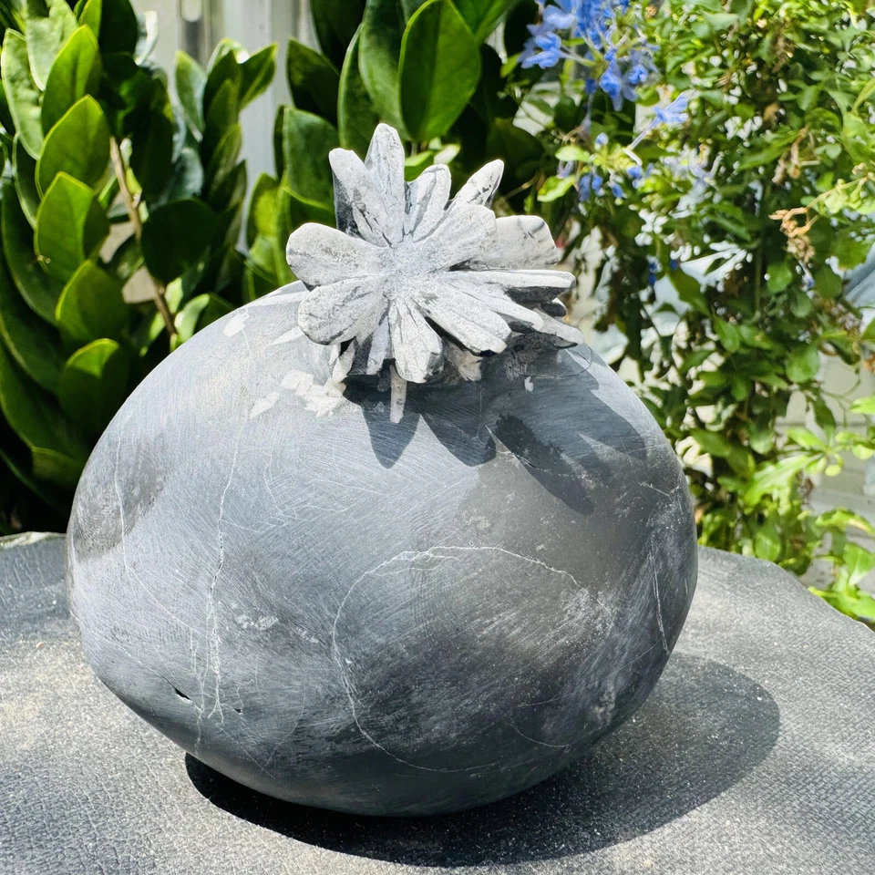 640g Natural chrysanthemum stone quartz carving aura healing gift - Image 1 of 4